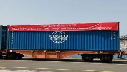 中歐陸海快線海信專(zhuān)列開(kāi)通 有效提升歐洲地區(qū)供應(yīng)鏈效率